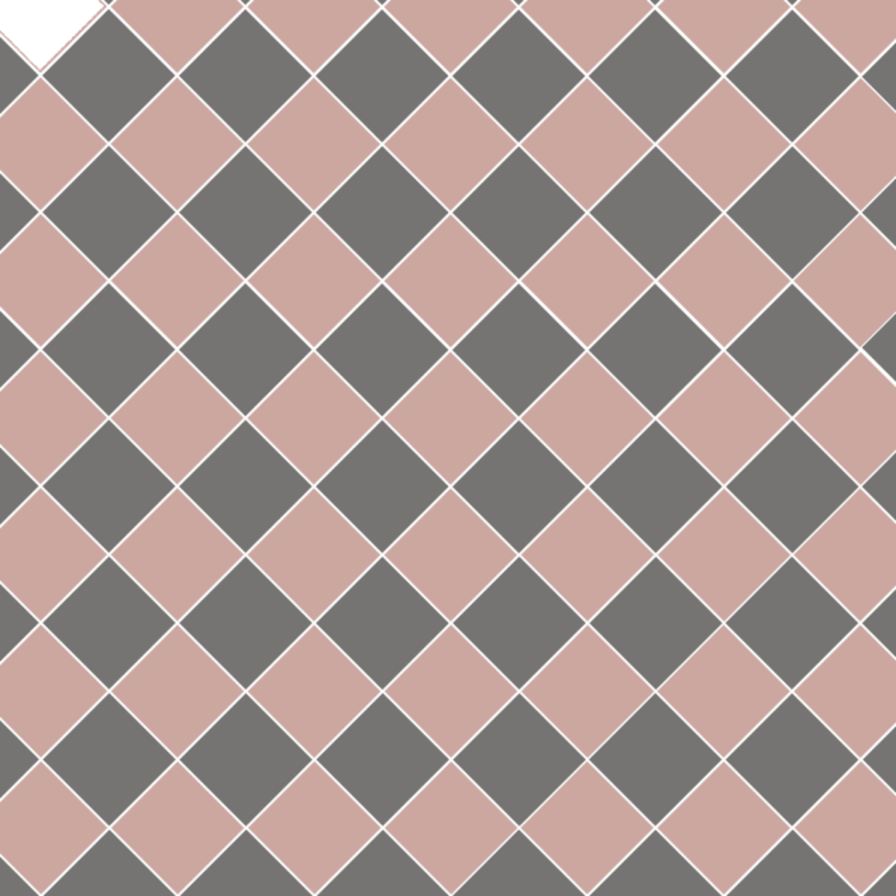 OS VFT Patterns OS Victorian FloorOxford 106mm (Carnation Pink & Revival Grey)