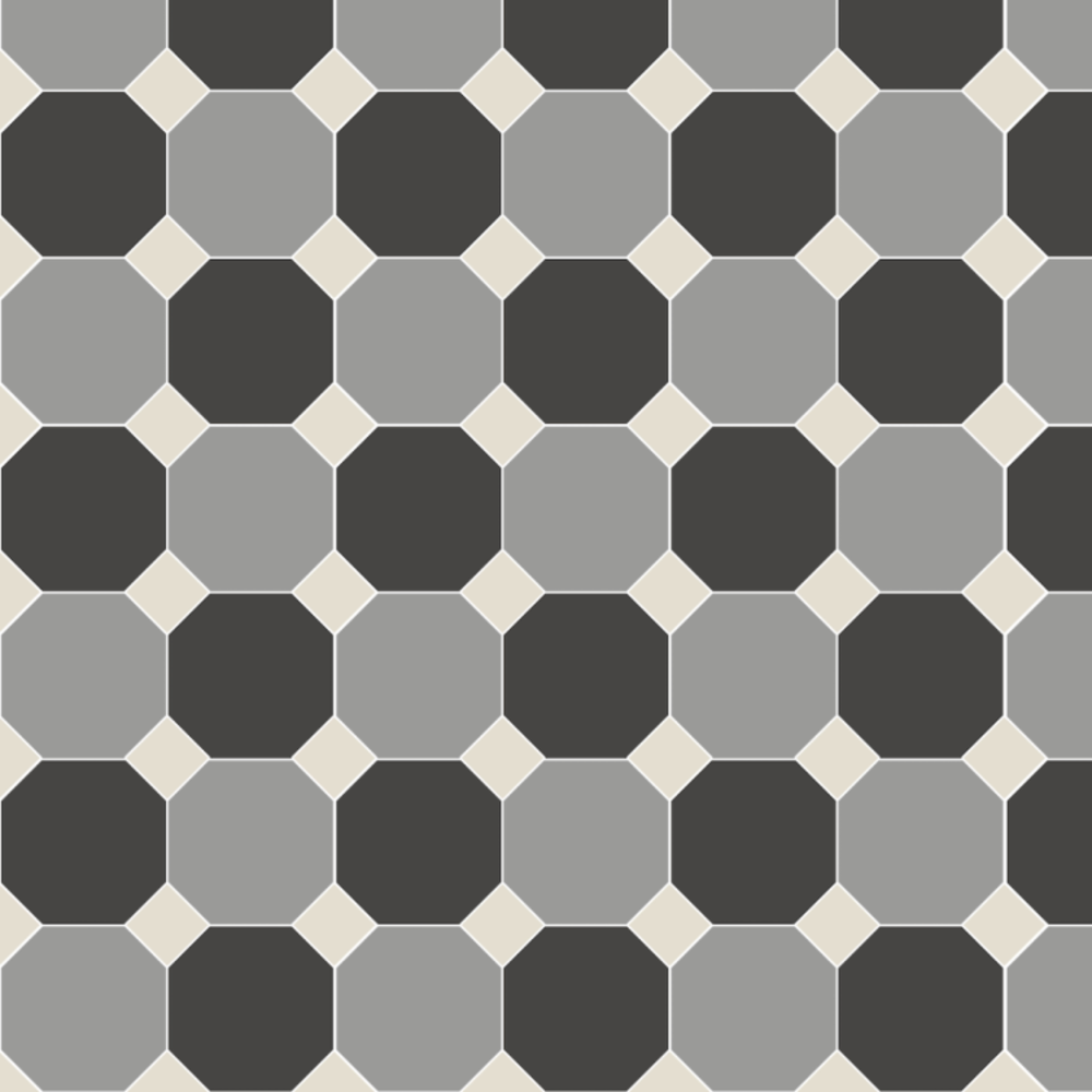 OS VFT Patterns OS Victorian Floor Pomeroy (Black, Grey & Dover White)