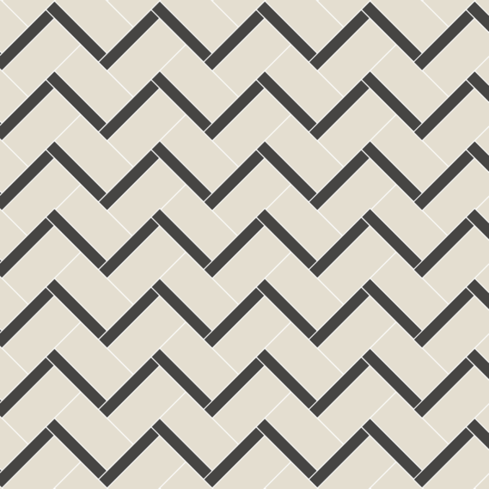 OS VFT Patterns OS Victorian Floor Stornoway  (Black & Dover White)
