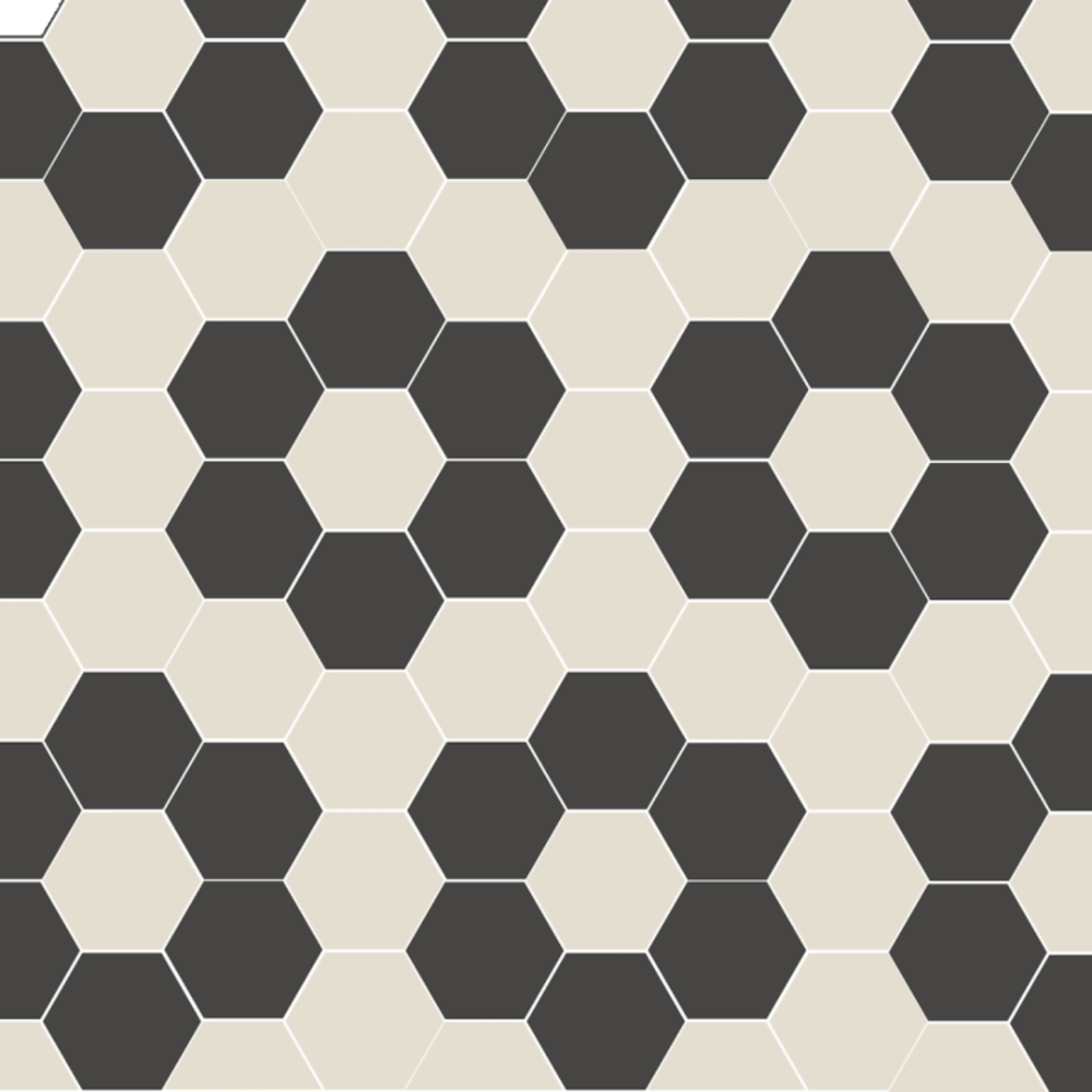 OS VFT Patterns OS Victorian Floor Stratford  (Black & Dover White)