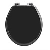 Oval wooden toilet seat with softclose - black high gloss Imperial Oval wooden toilet seat with softclose - black high gloss