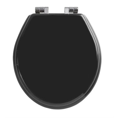 Oval toiletzitting  softclose zwart high gloss