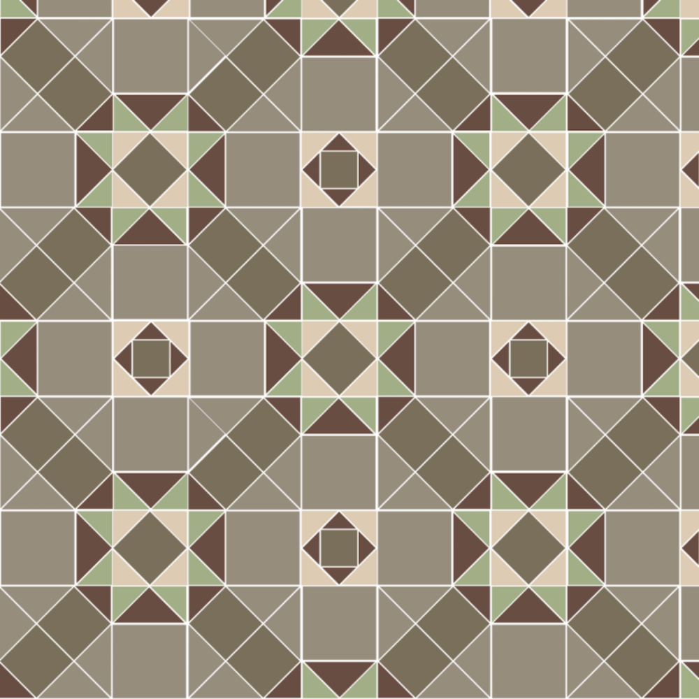 OS VFT Patterns OS Victorian Floor Westminster (Brown, Chester Mews, Dover White, Green & Spring Green)
