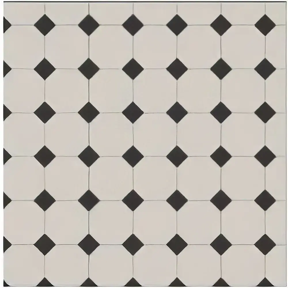 OS VFT Patterns OS Victorian Floor York (Black & Dover White)