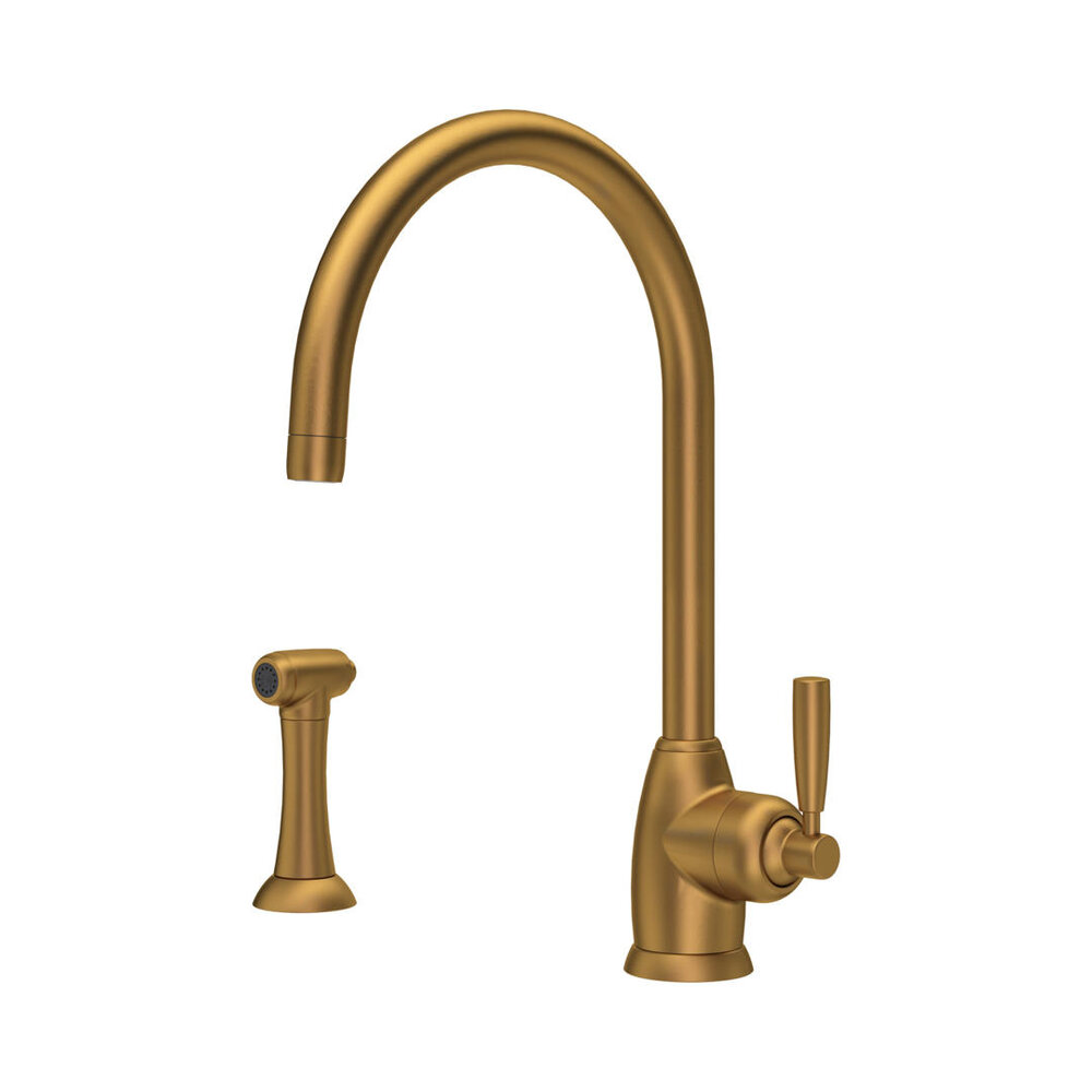 Perrin & Rowe Contemporary Keukenkraan Mimas E.4846  met C-uitloop en handdouche