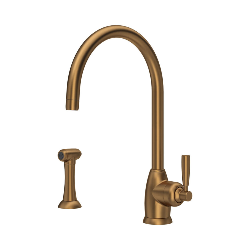 Perrin & Rowe Contemporary Keukenkraan Mimas E.4846  met C-uitloop en handdouche
