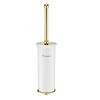 Edwardian toiletborstel houder vrijstaand met wit porselein houder BB Edwardian Edwardian toiletborstel houder vrijstaand met wit porselein houder