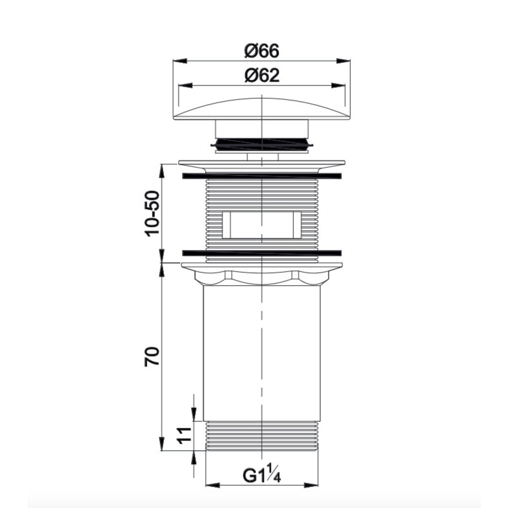 OMNIRES Click-clack basin waste A706