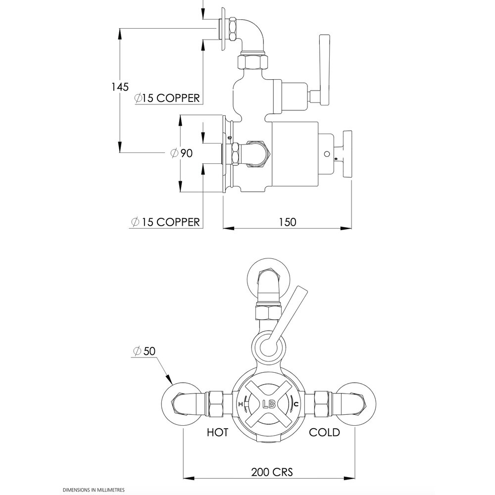 Lefroy Brooks 1935 Janey Mac LB1935 Janey Mac Archipelago exposed thermostatic shower valve JME-8725