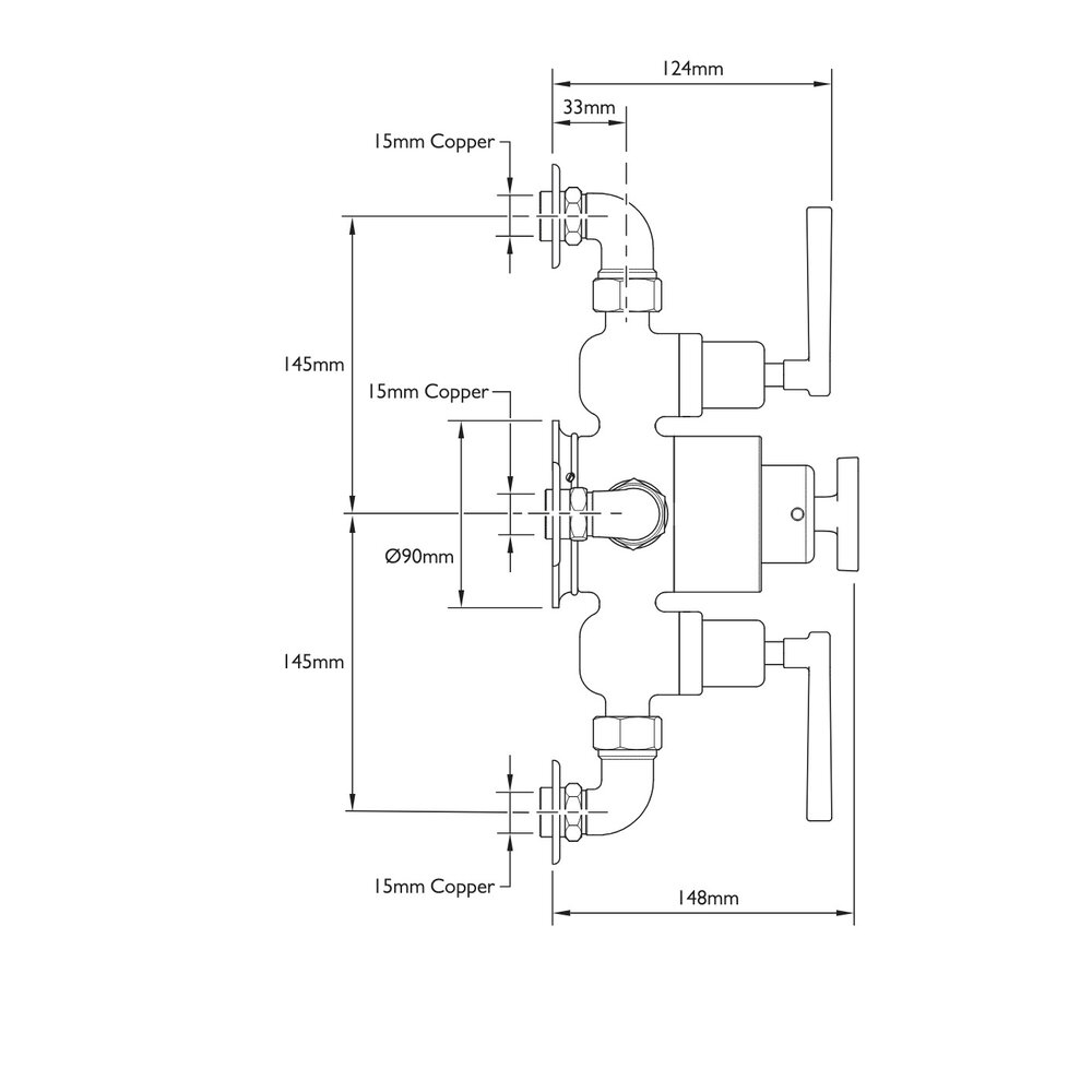 Lefroy Brooks 1935 Janey Mac LB1935 Janey Mac Archipelago exposed thermostatic shower valve JME-8746