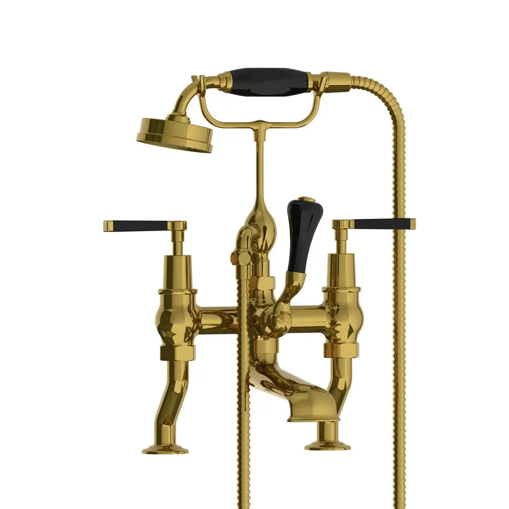Lefroy Brooks 1930 Mackintosh Black LB1930 Mackintosh Badewannenarmatur mit Handbrause MB-1100