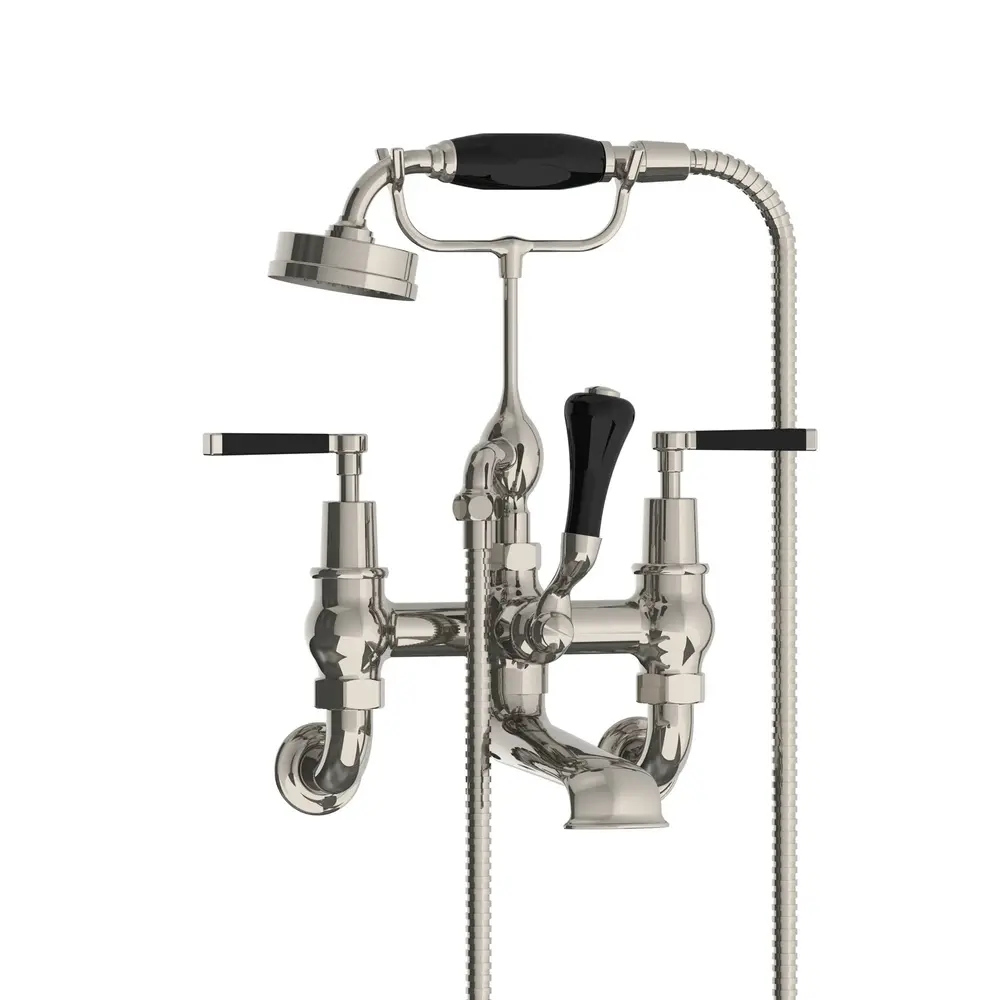 Lefroy Brooks 1930 Mackintosh Black LB1930 Mackintosh Badewannenarmatur mit Handbrause, Wandmontage MBE-1166