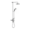 LB1930 TMackintosh exposed shower set with 8" rose and hand shower MBE-8754 Lefroy Brooks 1930 Mackintosh Black LB1930 TMackintosh exposed shower set with 8" rose and hand shower MBE-8754