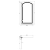 Classique Curved hinge bath screen 850mm Burlington Classique Curved hinge bath screen 850mm