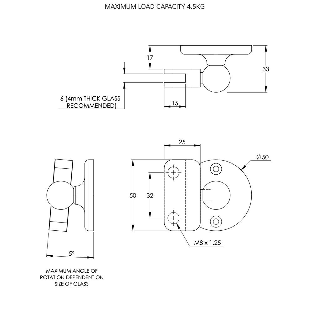 Lefroy Brooks LB mirror fixing brackets LB-4943