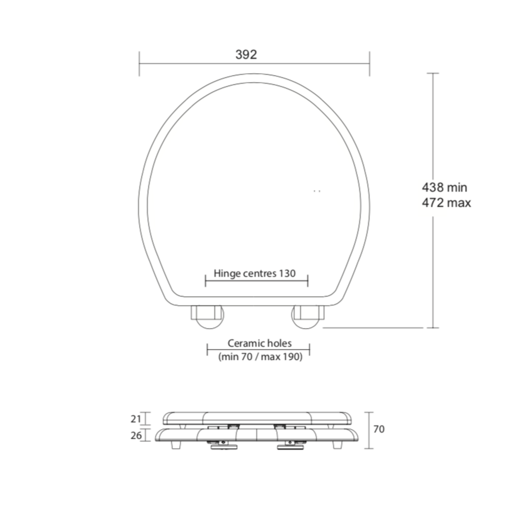 Imperial Oval wooden toilet seat with softclose  - oak black