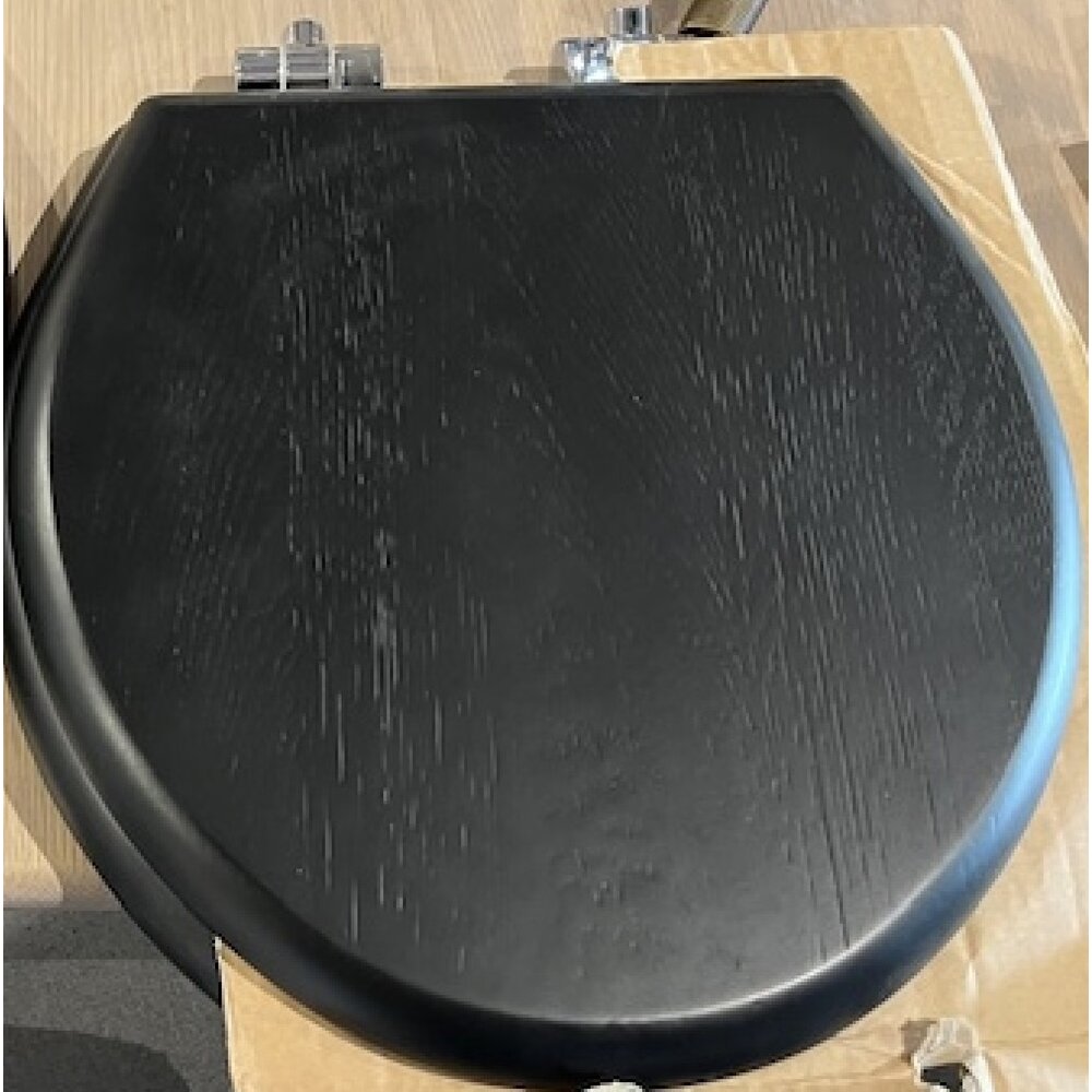 Imperial Oval wooden toilet seat with softclose  - oak black