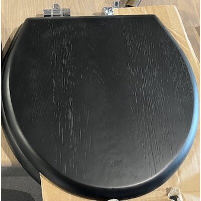 Oval toilet seat softclose Oak black