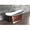 Freestanding copper bath Bateau, finish brushed copper/white enamel William Holland Freestanding copper bath Bateau, finish brushed copper/white enamel