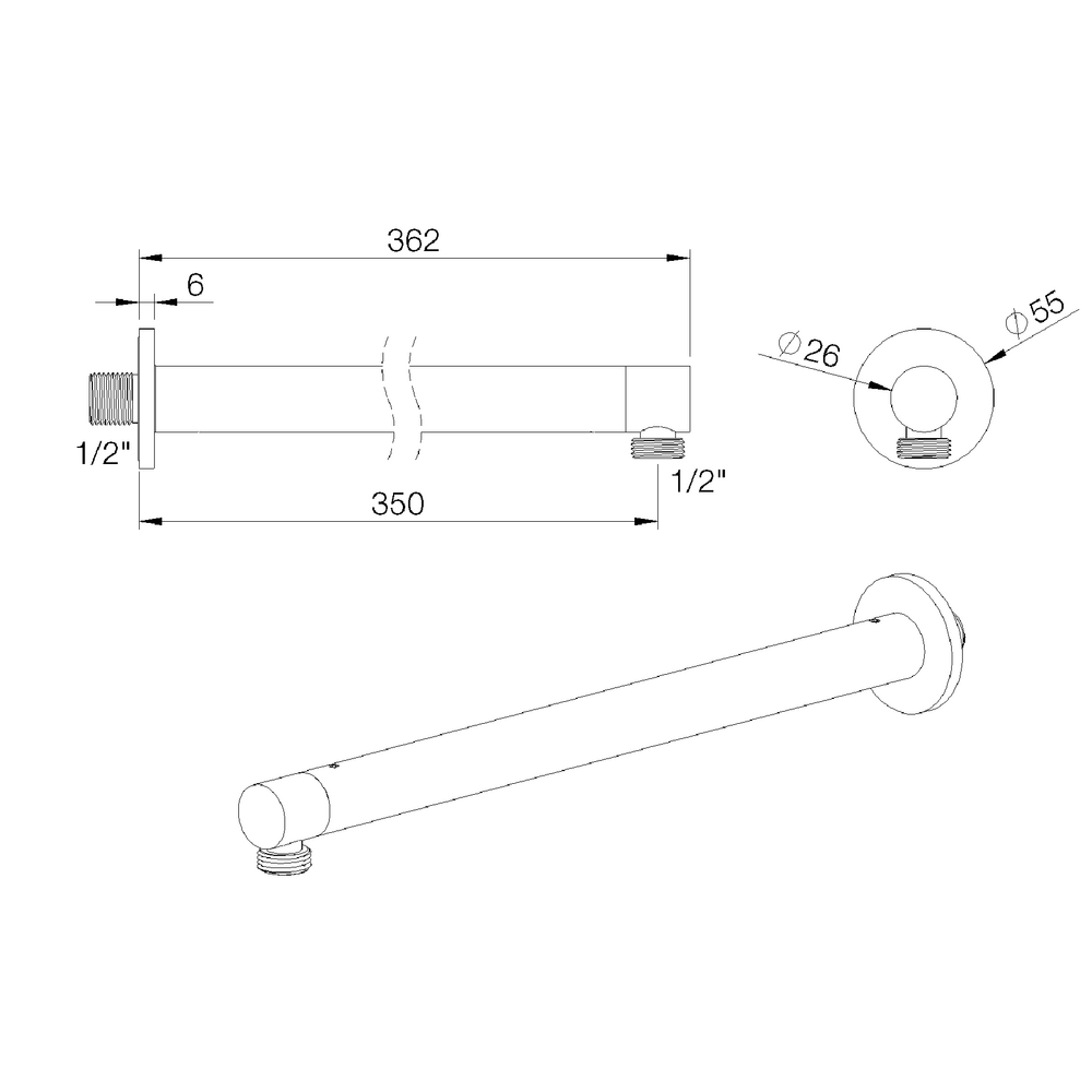 rvb Innovation RVB Duscharm 350mm