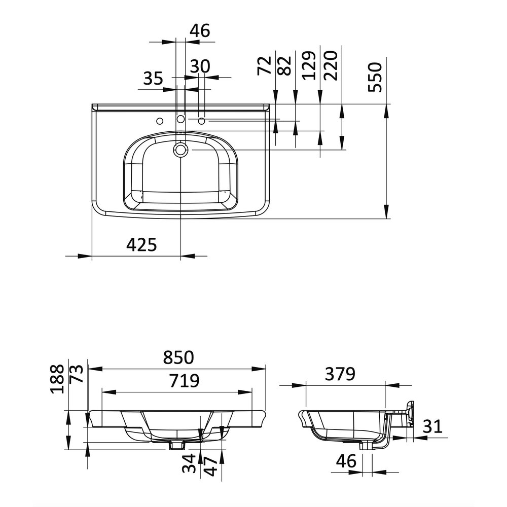 BB Guild Guild 850 basin GU085XSCW