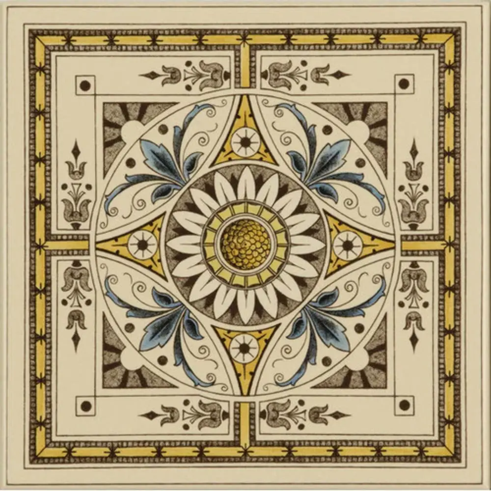 OS Artworks OS Artworks Symmetrical Classical Pattern on County White