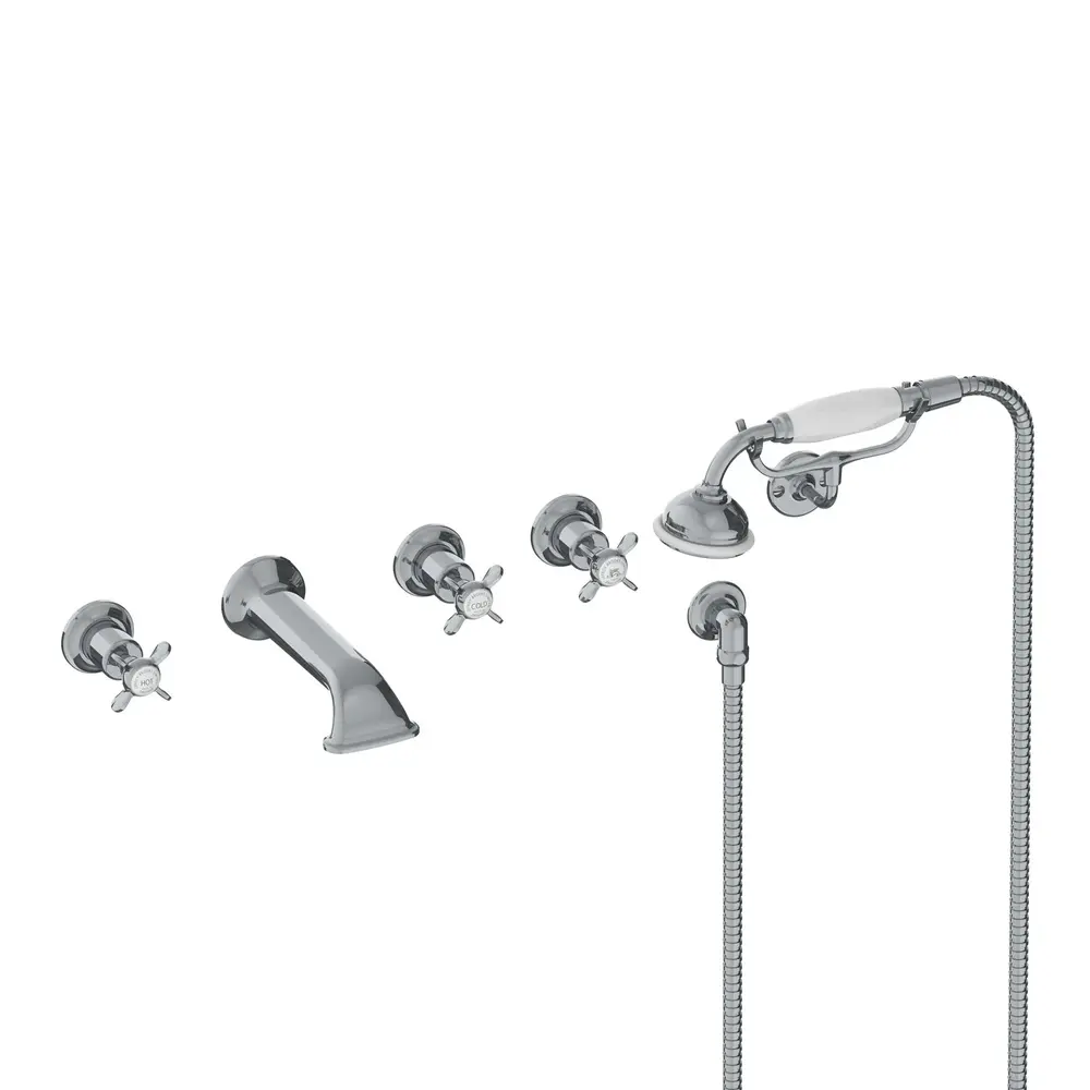 LB1900 Classic deck mounted 5-hole bath set with hand shower LB1247 Lefroy Brooks 1900 Classic LB1900 Classic deck mounted 5-hole bath set with hand shower LB1247