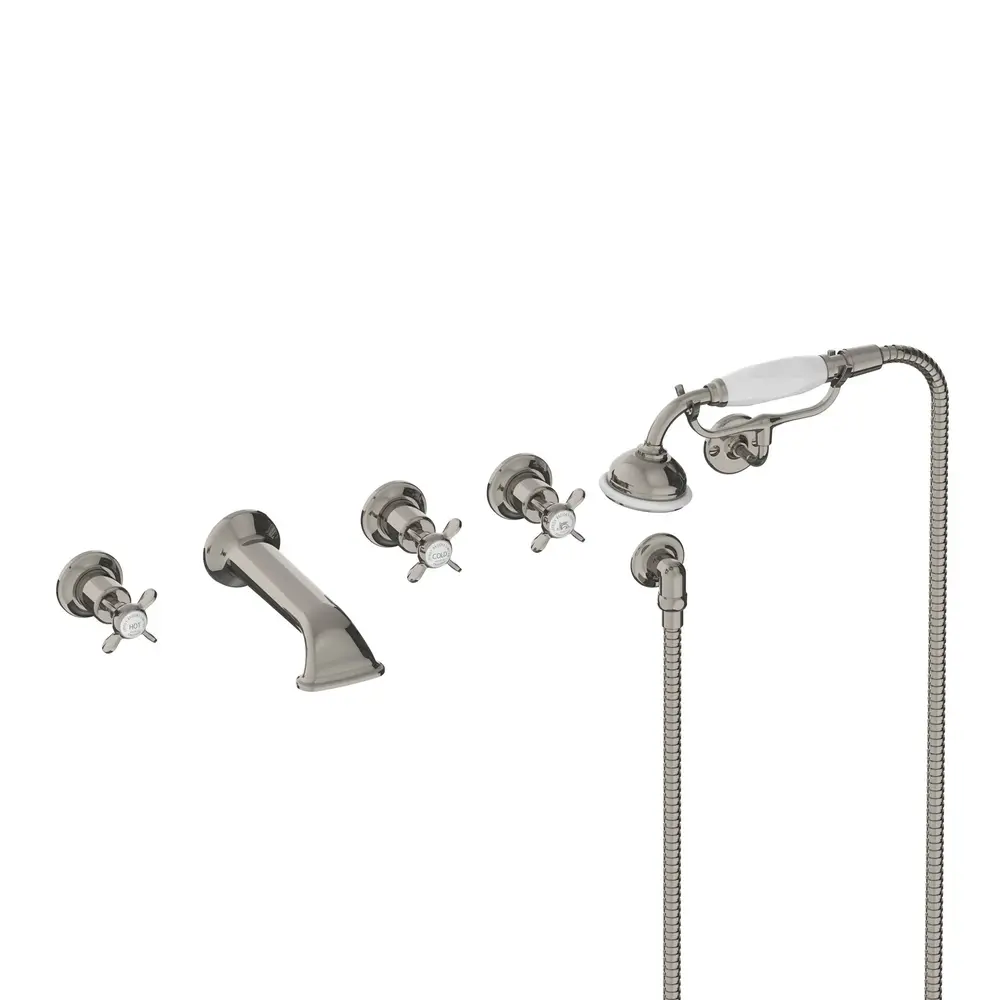 LB1900 Classic 5-gats badkraanset met handdouche LB1247 Lefroy Brooks 1900 Classic LB1900 Classic 5-gats badkraanset met handdouche LB1247