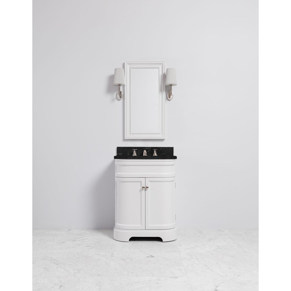 Porter Berwick Berwick Moher VP123 - massief houten badmeubel met  deuren, natuursteen blad en inbouw wastafel