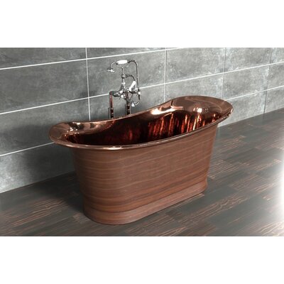 WH koperen bad Bateau patina/copper