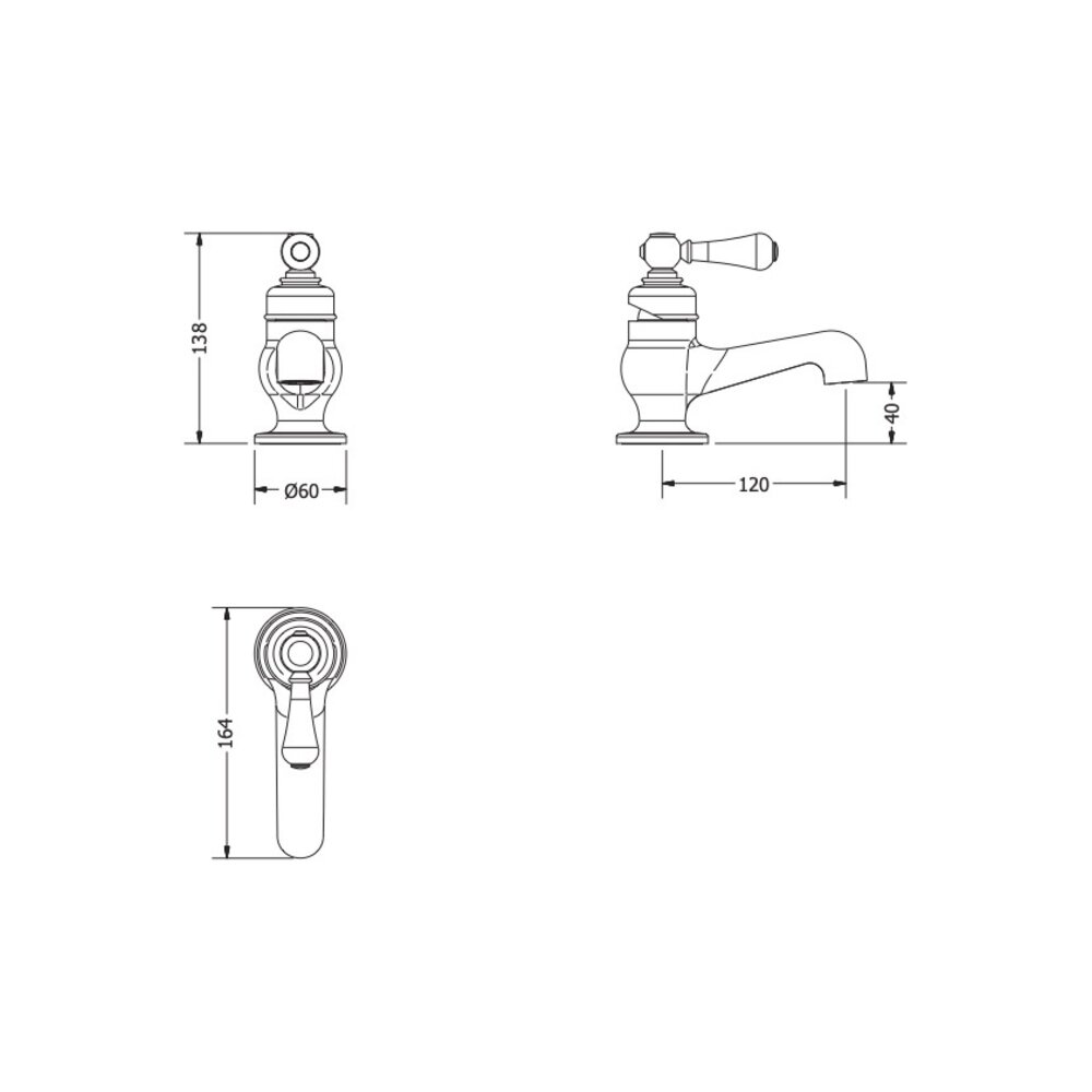 Belgravia Belgravia Lever Mini basin tap BL114DNC_LV
