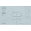 William Holland Freestanding copper bath Bateau, finish nickel/white enamel