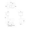 Guild Halfhoog toilet met porseleinen hendel, achteruitlaat (PK), toiletpot zonder spoelrand BB Guild Guild Halfhoog toilet met porseleinen hendel, achteruitlaat (PK), toiletpot zonder spoelrand