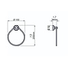 Perrin & Rowe Georgian PR Georgian towel ring 6634