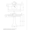 Klassisches Waschbecken 100cm mit Sockel - LB Belle Aire Lefroy Brooks Belle Aire Klassisches Waschbecken 100cm mit Sockel - LB Belle Aire