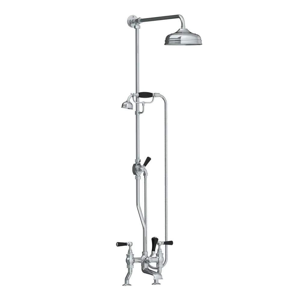 LB1900 Classic Black deck mounted bath shower mixer BL1701 Lefroy Brooks 1900 Classic Black LB1900 Classic Black deck mounted bath shower mixer BL1701
