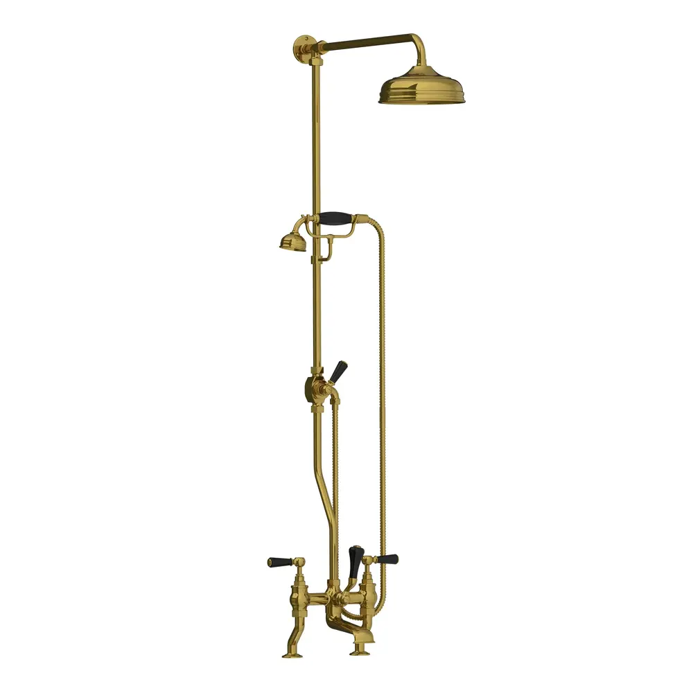 LB1900 Classic Black deck mounted bath shower mixer BL1701 Lefroy Brooks 1900 Classic Black LB1900 Classic Black deck mounted bath shower mixer BL1701