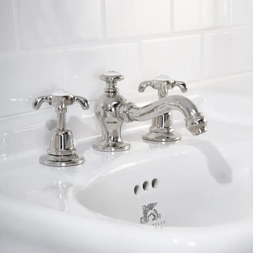 Lefroy Brooks 1910 La Chapelle LB1910 La Chapelle 3-hole basin mixer with crossheads FH1204