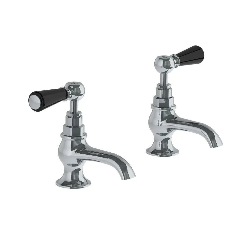 Lefroy Brooks 1900 Classic Black LB1900 Classic Black pillar taps BL8022