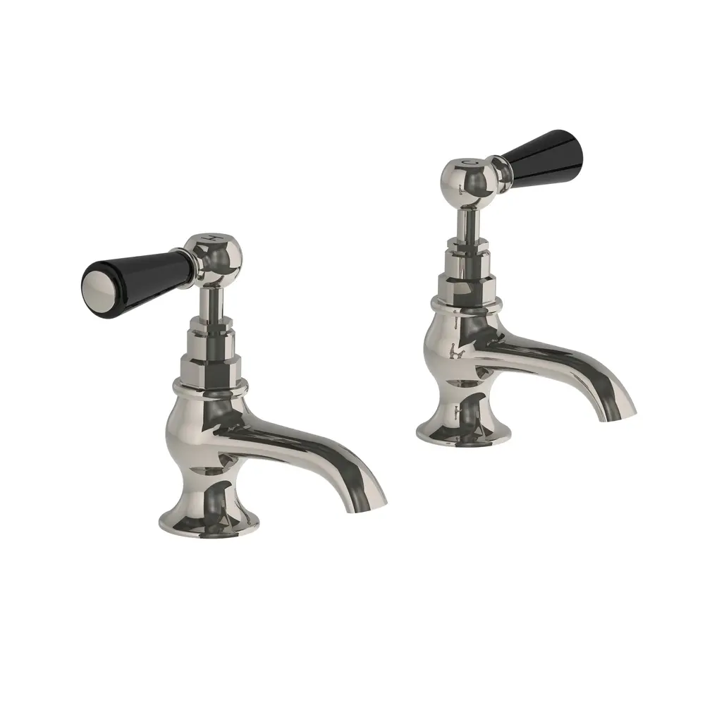 Lefroy Brooks 1900 Classic Black LB1900 Classic Black pillar taps BL8022