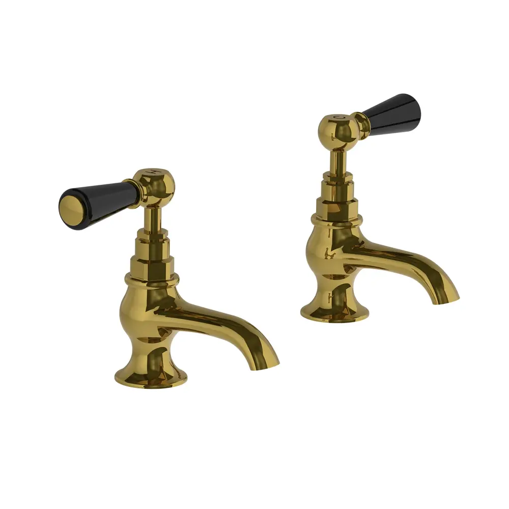 Lefroy Brooks 1900 Classic Black LB1900 Classic Black pillar taps BL8022