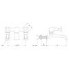 Lefroy Brooks 1900 Classic LB1900 Classic wall mounted bath mixer with crosshead LSE1151