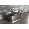 Vrijstaand koperen bad Bateau, afwerking brushed nickel/tin William Holland Vrijstaand koperen bad Bateau, afwerking brushed nickel/tin