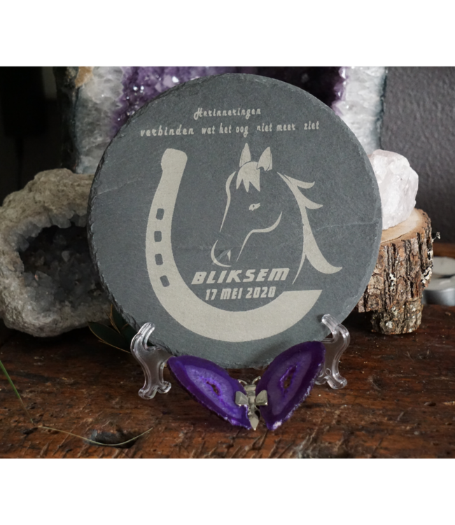 Runde Gedenkstein Pferd