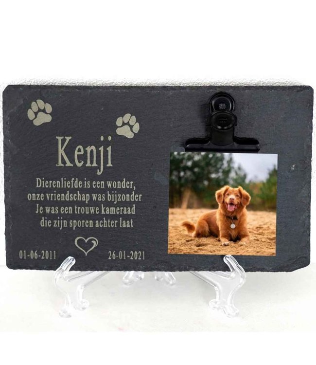 Plastic stand for memorial stone