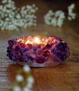 Tea light holder Amethyst | Round