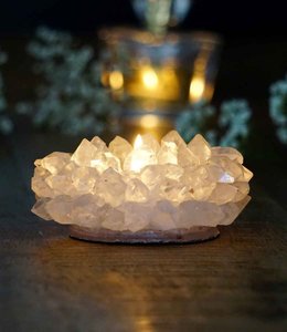 Teelichthalter Bergkristall | Rund