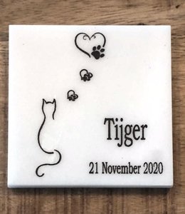 Memorial stone for Cat | Bianco Carrara