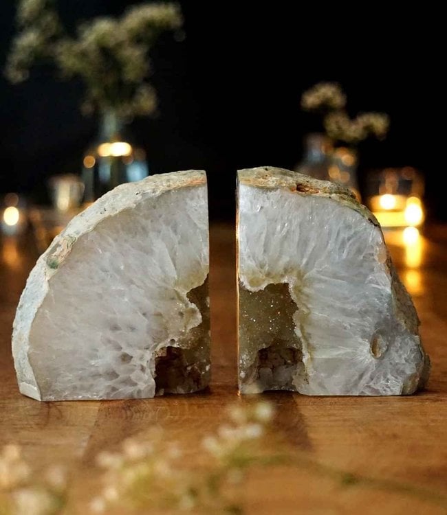 Geode Agate Bookend