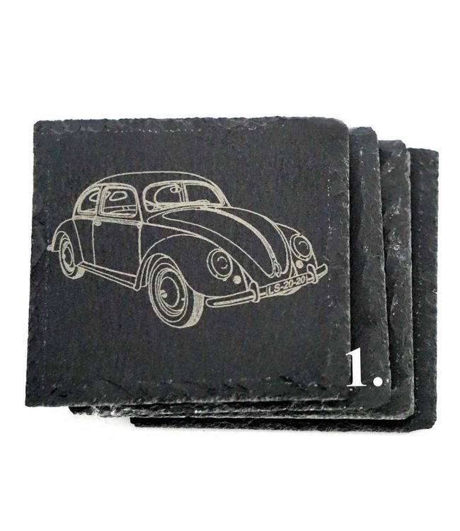 Klok met Kever met je eigen kenteken of naam